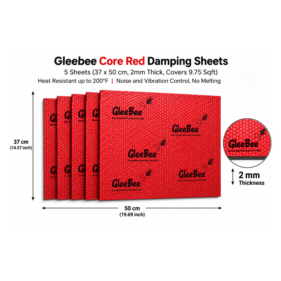 GleeBee Core Shield Damping Sheet – 2.0mm Thick Sound Deadening & Vibration Control Sheet for Cars