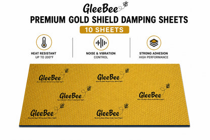 Gleebee Pro Premium Car Sound Damping Sheets – 10 Sheets (37 × 50 cm), 2.2 mm Thick, Covers 19.5 Sqft | Heat Resistant up to 200°F | Noise & Vibration Control | No Melting | Includes Installation Roller